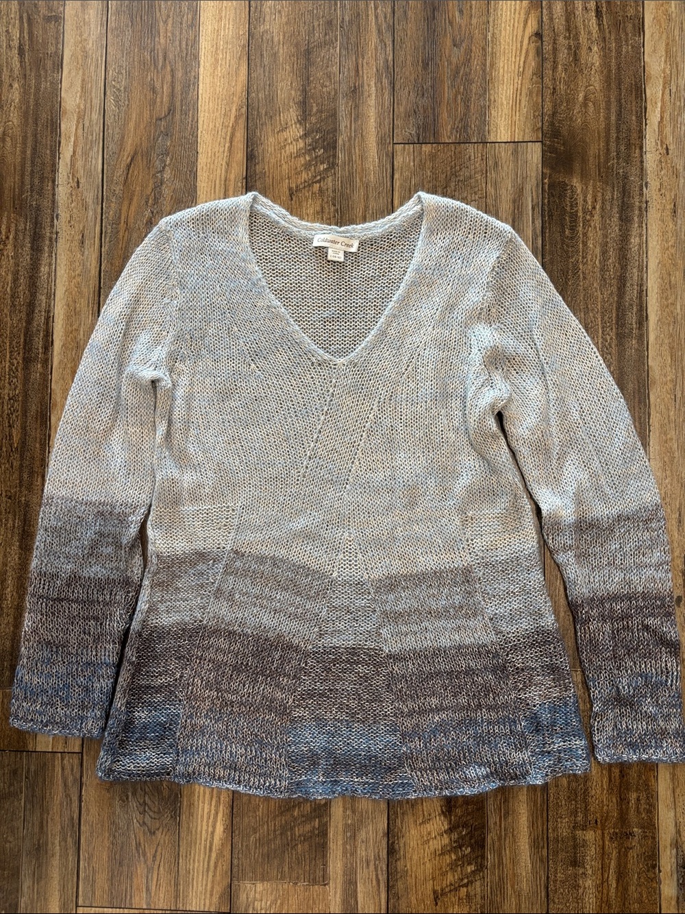 Coldwater Creek Gradient V-Neck Sweater